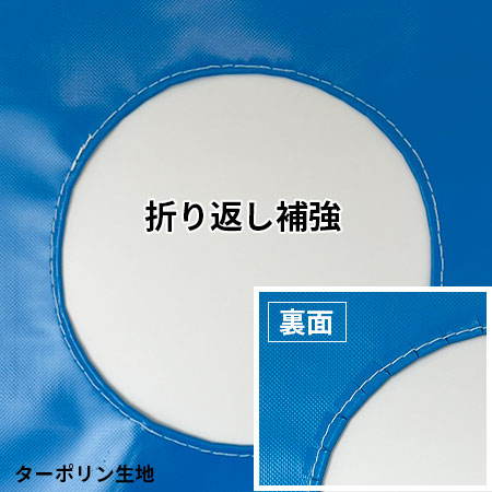 円形切り欠き加工（折返し補強）