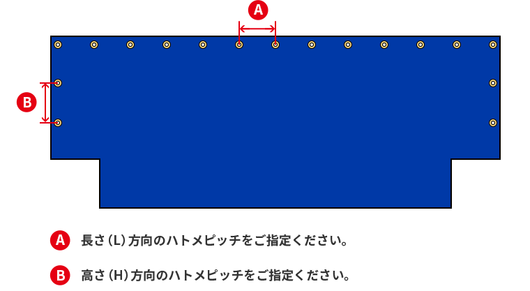 アオリシートのサイズ・寸法