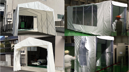 レイアウト変更に柔軟対応。現場の効率を高める移動式ビニールブース