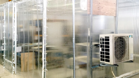 快適性と製品品質を維持する、効率的な防寒・防暑対策の空調ブース