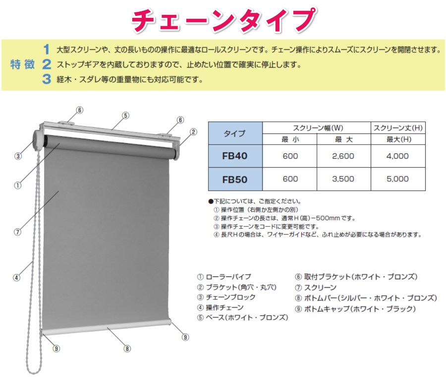 ビニールスクリーン チェーンタイプ1