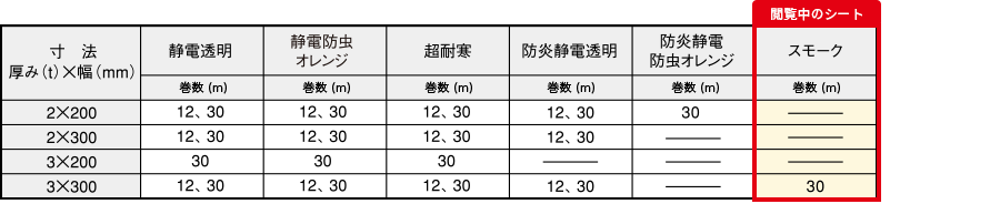 スモークグレー寸法
