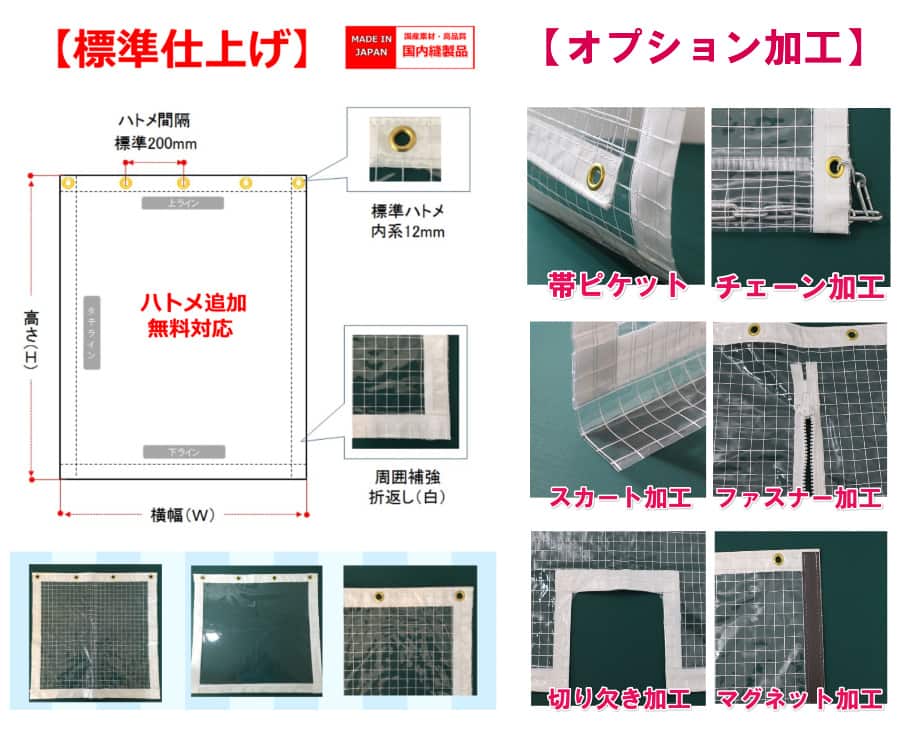 ビニールカーテンについて(加工)