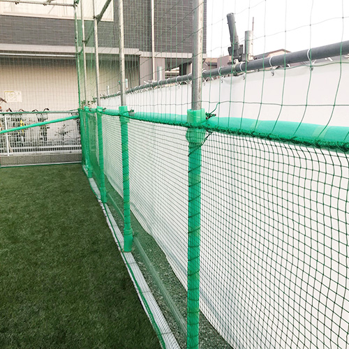 埼玉県蕨市の防球ネット（スポーツ練習用）の施工・製作事例