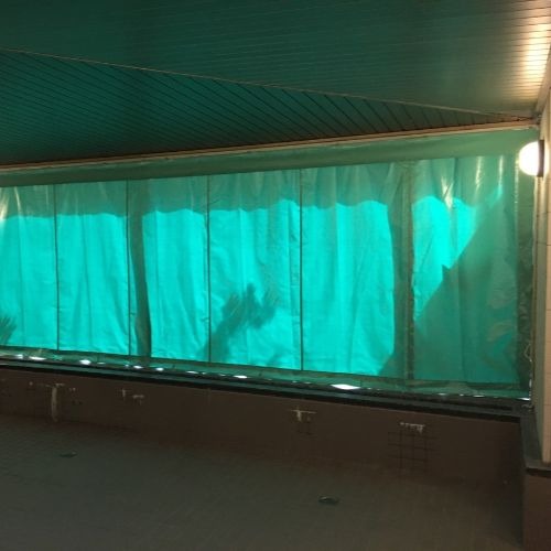 千葉県千葉市のビニールカーテン（宿舎）の施工・製作事例