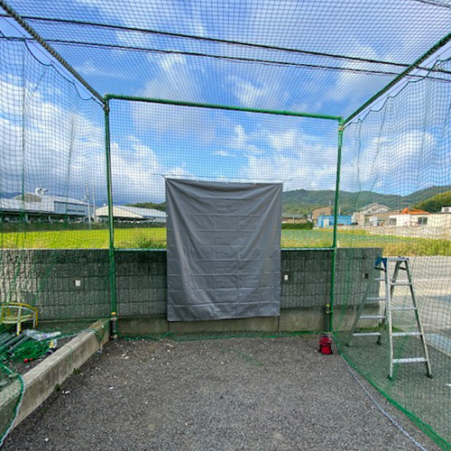 徳島県徳島市の野球練習用防球ネットの施工・製作事例