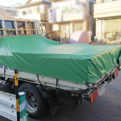 東京都足立区の荷台用・トラックシート（普及型エステル）の施工・製作事例