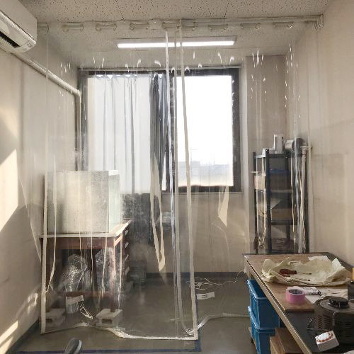 栃木県宇都宮市の工場用・透明ビニールカーテンの施工・製作事例