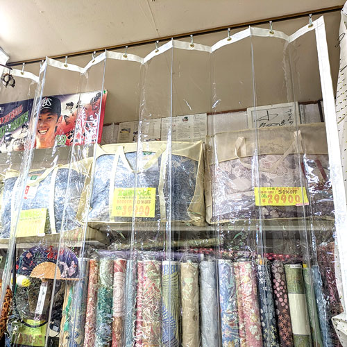 愛知県田原市の帯電防止ジャバラ式ビニールカーテンの施工・製作事例